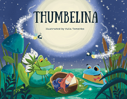 Childrens illustration Thumbelina