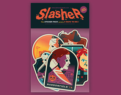 Slasher - Badges Sticker pack