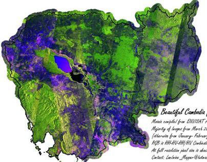 Beautiful Cambodia National Radar Satellite Mosaics