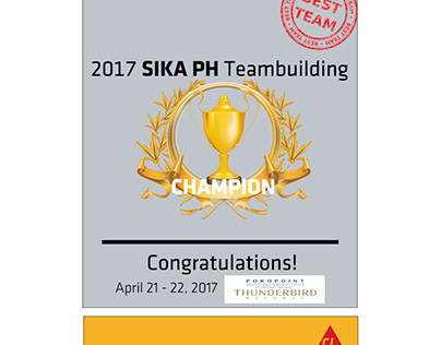 Sika Teambuilding 2017 Certificate Design