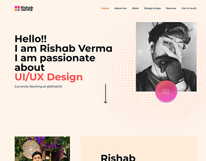 Portfolio Website design by Rishab Verma