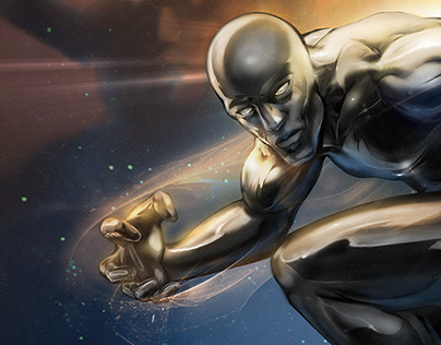 Silver Surfer - The Herald. Digital Painting