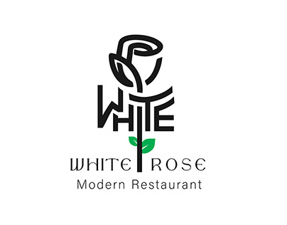 White Rose restaurant Logo design - Farshad Shabrandi