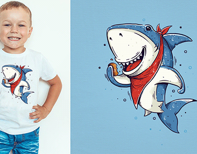 Shark Lover T-shirt Design and Illustration - 1