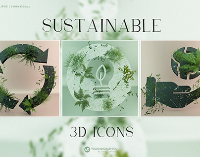 Project thumbnail - Sustainable 3D icons
