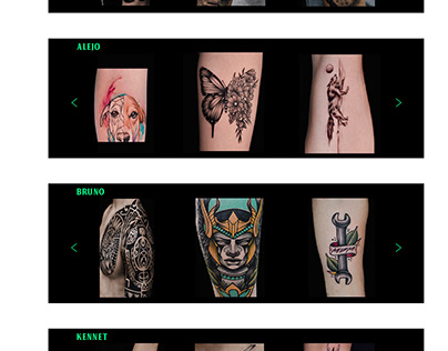 Interfaz para un Tattoo Studio