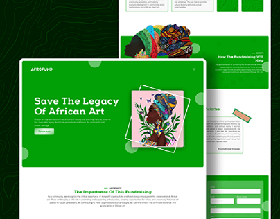 Afrofund - A landing page for a non-profit organisation