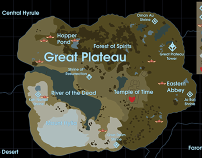 Great Plateau Map Zelda: Breath of the Wild