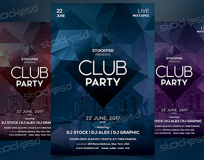Club Party - Free PSD Flyer Template