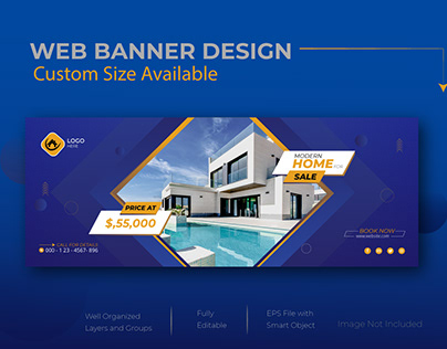 Real Estate Web banner and facebook cover design