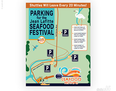 PARKING MAP for Jean Lafitte Seafood Fest 2024