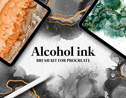 Dynamic Procreate Alcohol Ink Brushes