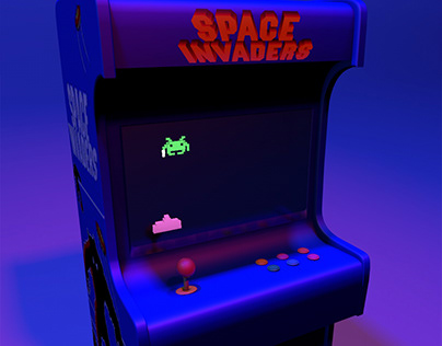Space Invaders 3D Animation