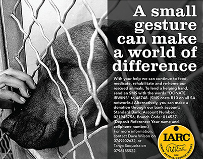 Irwin Animal Rescue Centre - Proactive Ad