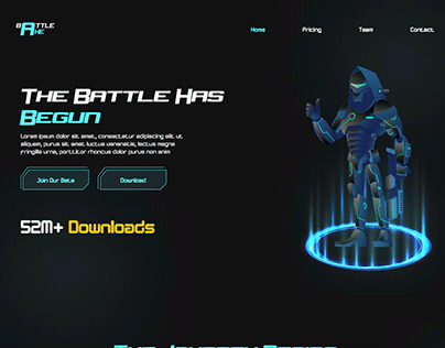 BattleAxe: Game Landing Page Design