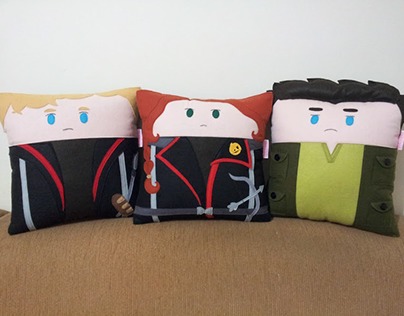Handmade The Hunger Games Movie Trio Plush Pillow Set