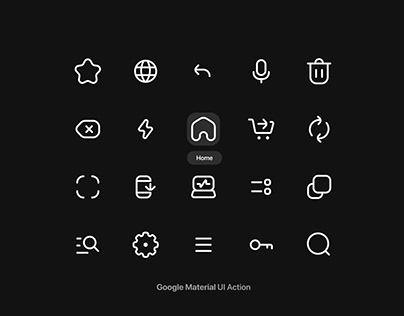 Google Material icons - Ui Actions