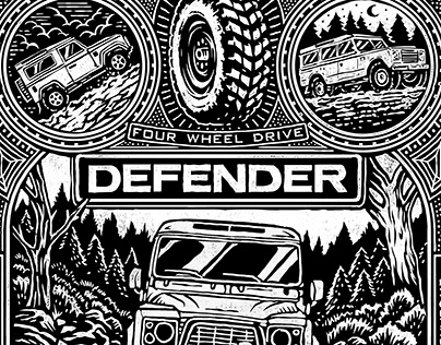 Defender / 911 / VW posters