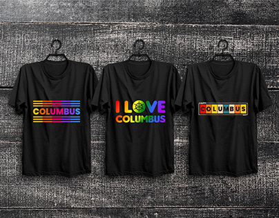Typography t shirt design columbus