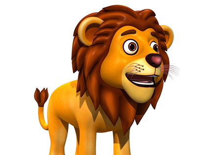 Cute Lion 3D Model
