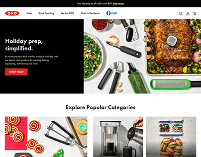OXO | Home Appliances Website Design in Wix