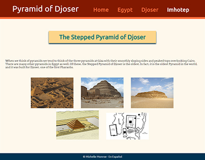 Pyramid of Djoser Website Student Project
