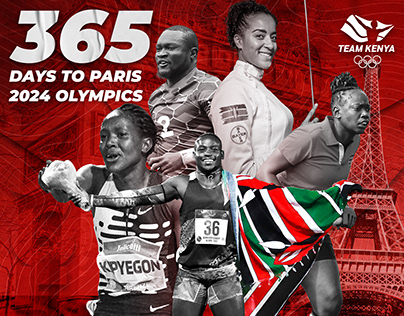 365 days to Paris2024 Olympics poster design