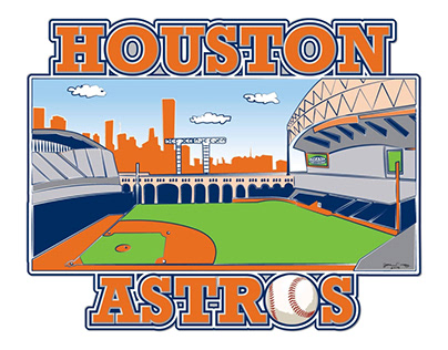 Astros stadium view from 1st base side