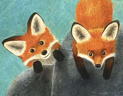 Fox, hedgehog and ladybird