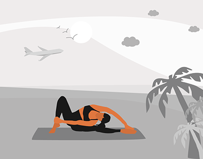 Yoga & Workout Illustraciones Vector