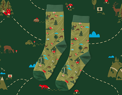 Forest Hiking socks design for Ilabu.hu