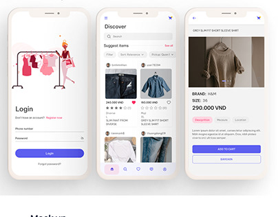 Exchange secondhand clothes Mobile App