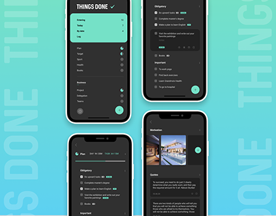 Mobile design "Things Done" / UX UI