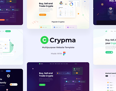 Crypma - Cryptocurrency Website Figma Template