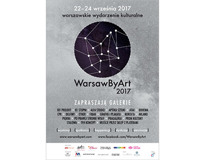 Plakat na festiwal sztuki WarsawByArt | 2017