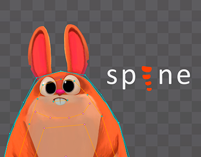 2d Spine animation of Bunny