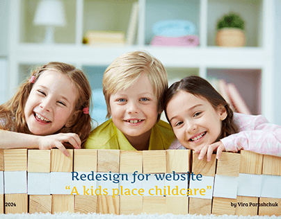 Redesign for website "Kids place"