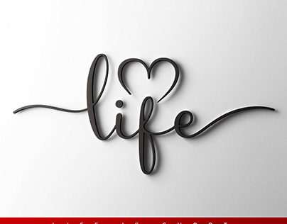 Love Life 3d Text Effect