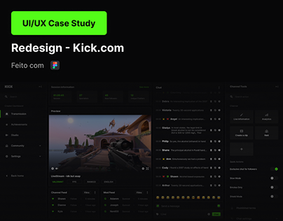 UI/UX Redesign - Kick Stream Plataform