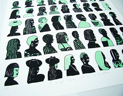 All the girls... // silkscreen print
