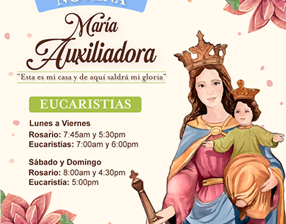 Novena María Auxiliadora 2022, Poster y Social Media
