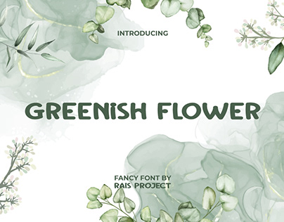 Greenish Flower Font