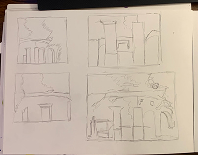 Project II crop thumbnail sketches
