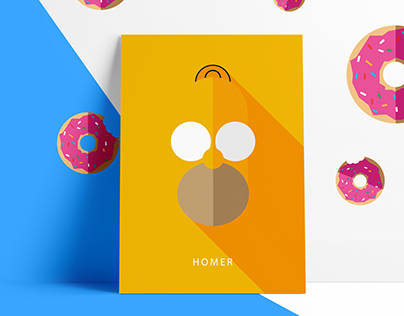 Minimalistic Flat Design Movie/TV show character poster