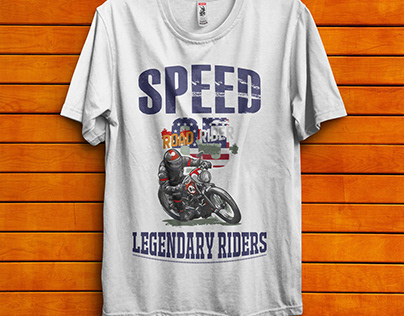Motor Bike T-Shirt Design With mockup