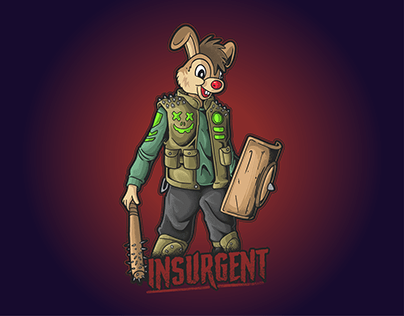 insurgent with rabbit head