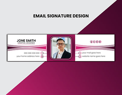 Email Signature Design Free vector