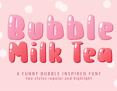 Bubble Milk Tea Font
