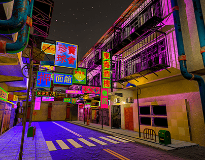 HongKong Cyberpunk night