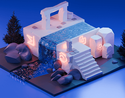 Ancient Temple in Blender